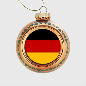 Стеклянный ёлочный шар с принтом Германия в Новосибирске, Стекло | Диаметр: 80 мм | germany | флаг