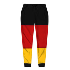 Женские брюки 3D с принтом Германия в Новосибирске, полиэстер 100% | прямой крой, два кармана без застежек по бокам, с мягкой трикотажной резинкой на поясе и по низу штанин. В поясе для дополнительного комфорта — широкие завязки | germany | флаг