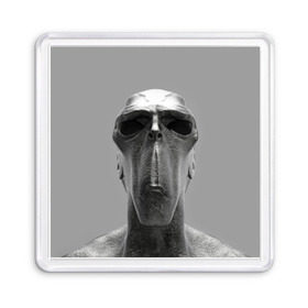 Магнит 55*55 с принтом Гуманоид в Новосибирске, Пластик | Размер: 65*65 мм; Размер печати: 55*55 мм | head | humanoid | sculpture | голова | идол | инопланетянин | истукан | космос | скульптура | статуя