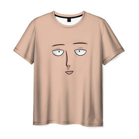 Мужская футболка 3D с принтом One punch man в Новосибирске, 100% полиэфир | прямой крой, круглый вырез горловины, длина до линии бедер | anime | one punch man | saitama