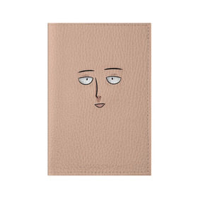 Обложка для паспорта матовая кожа с принтом One punch man в Новосибирске, натуральная матовая кожа | размер 19,3 х 13,7 см; прозрачные пластиковые крепления | anime | one punch man | saitama