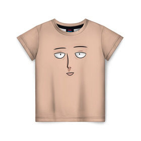 Детская футболка 3D с принтом One punch man в Новосибирске, 100% гипоаллергенный полиэфир | прямой крой, круглый вырез горловины, длина до линии бедер, чуть спущенное плечо, ткань немного тянется | anime | one punch man | saitama