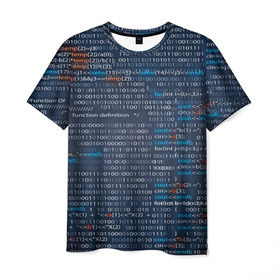 Мужская футболка 3D с принтом Информатика в Новосибирске, 100% полиэфир | прямой крой, круглый вырез горловины, длина до линии бедер | Тематика изображения на принте: computer code | technology | код | компьютеры