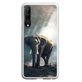 Чехол для Honor P30 с принтом Слон в лесу в Новосибирске, Силикон | Область печати: задняя сторона чехла, без боковых панелей | африка | африканский | бивни | большой | гигант джунгли | зоопарк | индийский | индия | лесной великан | мамонт | огромный | саванна | сафари | серый | слон | слоненок | слониха | стадо | уши | хобот