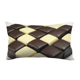 Подушка 3D антистресс с принтом Шоколадные конфеты в Новосибирске, наволочка — 100% полиэстер, наполнитель — вспененный полистирол | состоит из подушки и наволочки на молнии | десерт | еда | конфеты | сладкое | структуры | шахматы | шоколад