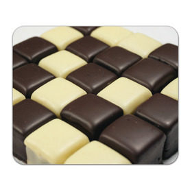 Коврик прямоугольный с принтом Шоколадные конфеты в Новосибирске, натуральный каучук | размер 230 х 185 мм; запечатка лицевой стороны | десерт | еда | конфеты | сладкое | структуры | шахматы | шоколад