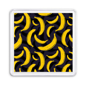 Магнит 55*55 с принтом Бананы в Новосибирске, Пластик | Размер: 65*65 мм; Размер печати: 55*55 мм | bananas | food. vegan | fruit | yellow | бананы | веган | еда | желтый | фрукты