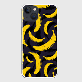 Чехол для iPhone 13 с принтом Бананы в Новосибирске,  |  | bananas | food. vegan | fruit | yellow | бананы | веган | еда | желтый | фрукты