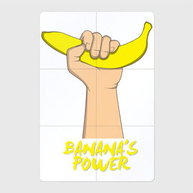 Магнитный плакат 2Х3 с принтом Сила бананов в Новосибирске, Полимерный материал с магнитным слоем | 6 деталей размером 9*9 см | banana | power | банан | банана | еда | пальма | сила