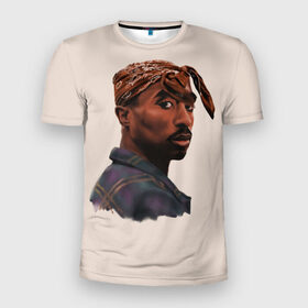 Мужская футболка 3D спортивная с принтом Tupac в Новосибирске, 100% полиэстер с улучшенными характеристиками | приталенный силуэт, круглая горловина, широкие плечи, сужается к линии бедра | 2pac | rap | shakur | tupac | рэп | тупак | шакур