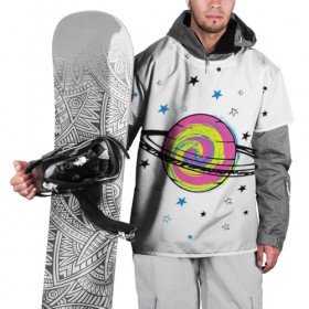 Накидка на куртку 3D с принтом Планета в Новосибирске, 100% полиэстер |  | звезда | звезды | космос | планета | планеты | ракета | ракеты