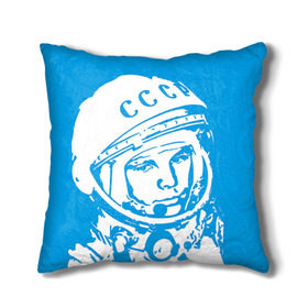 Подушка 3D с принтом Гагарин 1 в Новосибирске, наволочка – 100% полиэстер, наполнитель – холлофайбер (легкий наполнитель, не вызывает аллергию). | состоит из подушки и наволочки. Наволочка на молнии, легко снимается для стирки | Тематика изображения на принте: гагарин | день космонавтики | звезды | космос