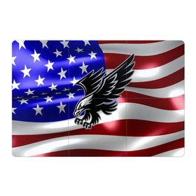 Магнитный плакат 3Х2 с принтом Флаг США с орлом в Новосибирске, Полимерный материал с магнитным слоем | 6 деталей размером 9*9 см | usa | америка | белоголовый | герб | государство | доллар | дядя сэм | звездно полосатый флаг | лысый | нато | оон | орел | птица | свобода | символ | соединённые штаты америки | страна | сша | штат