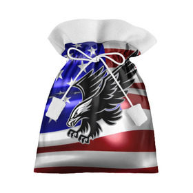 Подарочный 3D мешок с принтом Флаг США с орлом в Новосибирске, 100% полиэстер | Размер: 29*39 см | usa | америка | белоголовый | герб | государство | доллар | дядя сэм | звездно полосатый флаг | лысый | нато | оон | орел | птица | свобода | символ | соединённые штаты америки | страна | сша | штат