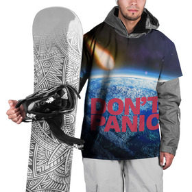 Накидка на куртку 3D с принтом Без паники, метеорит в Новосибирске, 100% полиэстер |  | do not panic | dont panic | апокалипсис | без паники | взрыв | гибель | земля | классная | комета | конец света | космос | крутая | метеорит | не надо | прикол | прикольная надпись | ужас