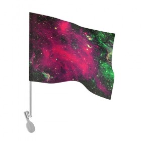 Флаг для автомобиля с принтом Розовый космос в Новосибирске, 100% полиэстер | Размер: 30*21 см | nebula | space | star | вселенная | звезды | земля | космический | космос | планеты | плеяды | пространство | созвездие