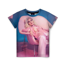 Детская футболка 3D с принтом Katy Perry в Новосибирске, 100% гипоаллергенный полиэфир | прямой крой, круглый вырез горловины, длина до линии бедер, чуть спущенное плечо, ткань немного тянется | katy perry | кэти перри