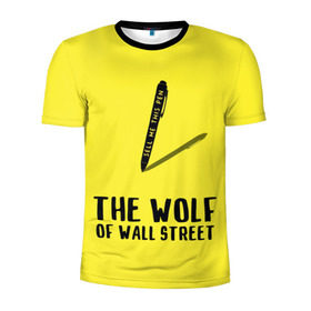 Мужская футболка 3D спортивная с принтом Волк с Уолл Стрит в Новосибирске, 100% полиэстер с улучшенными характеристиками | приталенный силуэт, круглая горловина, широкие плечи, сужается к линии бедра | the wolf of wall street | волк с уолл стрит | леонардо дикаприо | мартин скорсезе | продай мне эту ручку