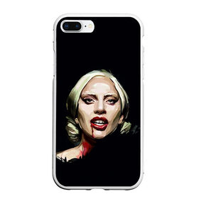 Чехол для iPhone 7Plus/8 Plus матовый с принтом Леди Гага в Новосибирске, Силикон | Область печати: задняя сторона чехла, без боковых панелей | Тематика изображения на принте: lady gaga | леди гага