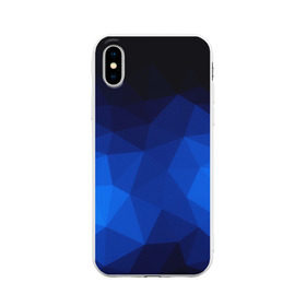 Чехол для Apple iPhone X силиконовый матовый с принтом Синие полигоны в Новосибирске, Силикон | Печать на задней стороне чехла, без боковой панели | абстракция | бумага | геометрия | грани | изгиб | линии | полигоны | полосы | постель | розовый | сочетания | текстура | треугольники