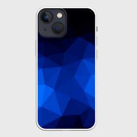 Чехол для iPhone 13 mini с принтом Синие полигоны в Новосибирске,  |  | абстракция | бумага | геометрия | грани | изгиб | линии | полигоны | полосы | постель | розовый | сочетания | текстура | треугольники