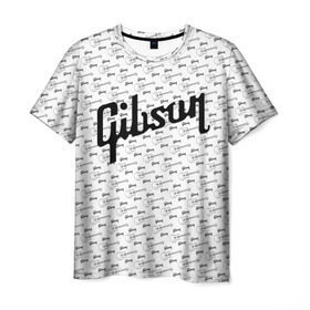 Мужская футболка 3D с принтом Gibson в Новосибирске, 100% полиэфир | прямой крой, круглый вырез горловины, длина до линии бедер | fender | gibson | guitar | ibanez | music | rock | гитара | музыка | рок