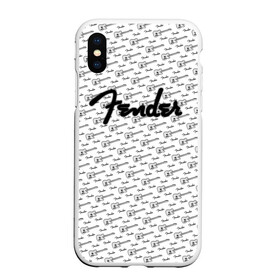 Чехол для iPhone XS Max матовый с принтом Fender в Новосибирске, Силикон | Область печати: задняя сторона чехла, без боковых панелей | fender | gibson | guitar | ibanez | music | rock | гитара | музыка | рок