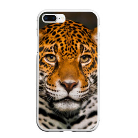 Чехол для iPhone 7Plus/8 Plus матовый с принтом Jaguar в Новосибирске, Силикон | Область печати: задняя сторона чехла, без боковых панелей | глаза | дикая кошка | кошка | леопард | сафари | хищник | ягуар