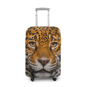 Чехол для чемодана 3D с принтом Jaguar в Новосибирске, 86% полиэфир, 14% спандекс | двустороннее нанесение принта, прорези для ручек и колес | глаза | дикая кошка | кошка | леопард | сафари | хищник | ягуар