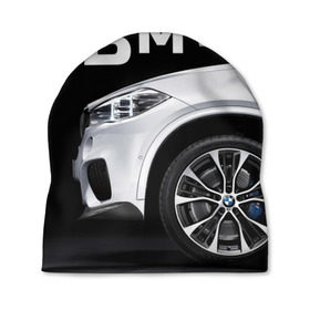 Шапка 3D с принтом BMW белая в Новосибирске, 100% полиэстер | универсальный размер, печать по всей поверхности изделия | Тематика изображения на принте: bmw | x3 x4 x5 x6 x7 x8 | авто | автомобиль | блатная | бмв | бумер | бэха | иномарка | концерн | красивая | крутая | марка немецкая | машина | пацанский таз | прикольная | тачила | тачка