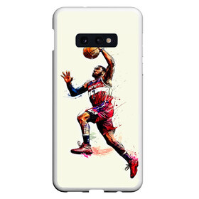 Чехол для Samsung S10E с принтом John Wall в Новосибирске, Силикон | Область печати: задняя сторона чехла, без боковых панелей | Тематика изображения на принте: john wall | nba | sport | washington | wizards | арт | баскетбол | баскетболист | джон уолл | игрок | картинка | краски | прикольные | рисунок | спорт | цветные | яркие