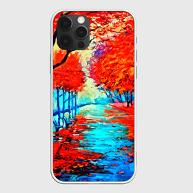 Чехол для iPhone 12 Pro Max с принтом Autumn в Новосибирске, Силикон |  | Тематика изображения на принте: 3d | вода | деревья | другие | желтый | живопись | картинка | краски | листья | осень | пейзаж | прикольные | природа | река | рисунок | яркие