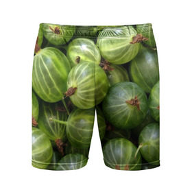 Мужские шорты 3D спортивные с принтом Крыжовник в Новосибирске,  |  | еда | зеленый | крыжовник | растения | текстура | фрукты | ягоды