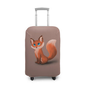 Чехол для чемодана 3D с принтом Paint в Новосибирске, 86% полиэфир, 14% спандекс | двустороннее нанесение принта, прорези для ручек и колес | fox | red | лиса | лисенок | рыжая