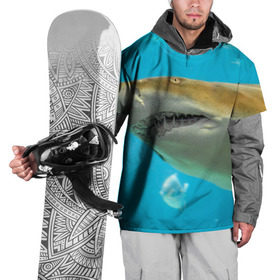 Накидка на куртку 3D с принтом Тигровая акула в Новосибирске, 100% полиэстер |  | Тематика изображения на принте: голубое море | океан | рыба