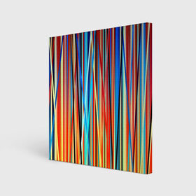 Холст квадратный с принтом Colored stripes в Новосибирске, 100% ПВХ |  | 3d | colored stripes | абстракция | другие | картинка | краски | линии | отблеск | полосы | прикольные | радуга | свет | цветные | яркие