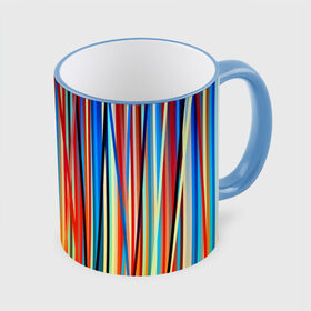 Кружка 3D с принтом Colored stripes в Новосибирске, керамика | ёмкость 330 мл | 3d | colored stripes | абстракция | другие | картинка | краски | линии | отблеск | полосы | прикольные | радуга | свет | цветные | яркие