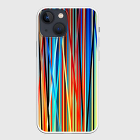 Чехол для iPhone 13 mini с принтом Colored stripes в Новосибирске,  |  | 3d | colored stripes | абстракция | другие | картинка | краски | линии | отблеск | полосы | прикольные | радуга | свет | цветные | яркие