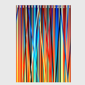 Скетчбук с принтом Colored stripes в Новосибирске, 100% бумага
 | 48 листов, плотность листов — 100 г/м2, плотность картонной обложки — 250 г/м2. Листы скреплены сверху удобной пружинной спиралью | 3d | colored stripes | абстракция | другие | картинка | краски | линии | отблеск | полосы | прикольные | радуга | свет | цветные | яркие