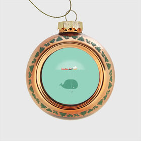 Стеклянный ёлочный шар с принтом Кит с корабликами в Новосибирске, Стекло | Диаметр: 80 мм | Тематика изображения на принте: кит | корабли | лодки | море | океан | шарики | якорь | якоря