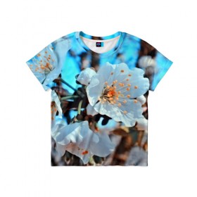 Детская футболка 3D с принтом Весна в Новосибирске, 100% гипоаллергенный полиэфир | прямой крой, круглый вырез горловины, длина до линии бедер, чуть спущенное плечо, ткань немного тянется | 3d | flower | весна | другие | красивые цветы | красные | лето | поле | полевой цветок | прикольные | природа | текстуры | цветочки | цветы