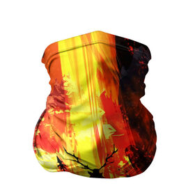 Бандана-труба 3D с принтом Колдун в Новосибирске, 100% полиэстер, ткань с особыми свойствами — Activecool | плотность 150‒180 г/м2; хорошо тянется, но сохраняет форму | волшебник | вулкан | горы | камни | копьё | лава | огонь | пламя | рога | фантастика | шаман