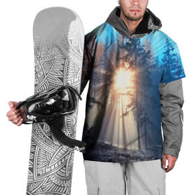 Накидка на куртку 3D с принтом Woodland в Новосибирске, 100% полиэстер |  | Тематика изображения на принте: деревья | лес | пейзаж