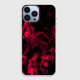 Чехол для iPhone 13 Pro Max с принтом Smoke color в Новосибирске,  |  | 3d | битва огней | другие | жар | камин | красный | огонь | печь | пламя | пожар | прикольные | пыл | синий | стихия | столкновение огней | топка | тренд | узор | цветные | череп | яркие