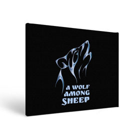 Холст прямоугольный с принтом Волк среди овец в Новосибирске, 100% ПВХ |  | Тематика изображения на принте: wolf among sheep | татуировка | хищник