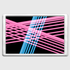 Магнит 45*70 с принтом Неон в Новосибирске, Пластик | Размер: 78*52 мм; Размер печати: 70*45 | Тематика изображения на принте: линии | полосы | светящиеся | флуоресцентный | флюр | флюровый