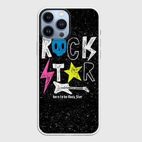 Чехол для iPhone 13 Pro Max с принтом Рождён быть рок звездой в Новосибирске,  |  | музыка | рок | светящиеся | светящиеся краски | флуоресцентные краски | флюоресценция | флюр | флюро краска | флюро краски | флюро покрытие | флюро принты | флюро рисунки | флюровые краски