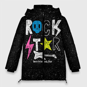 Женская зимняя куртка 3D с принтом Рождён быть рок-звездой в Новосибирске, верх — 100% полиэстер; подкладка — 100% полиэстер; утеплитель — 100% полиэстер | длина ниже бедра, силуэт Оверсайз. Есть воротник-стойка, отстегивающийся капюшон и ветрозащитная планка. 

Боковые карманы с листочкой на кнопках и внутренний карман на молнии | музыка | рок | светящиеся | светящиеся краски | флуоресцентные краски | флюоресценция | флюр | флюро краска | флюро краски | флюро покрытие | флюро принты | флюро рисунки | флюровые краски