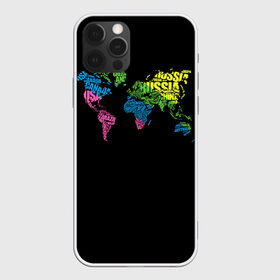 Чехол для iPhone 12 Pro Max с принтом Весь мир - Россия в Новосибирске, Силикон |  | Тематика изображения на принте: карта мира | светящиеся | флуоресцентный | флюр | флюровый