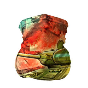 Бандана-труба 3D с принтом Tank в Новосибирске, 100% полиэстер, ткань с особыми свойствами — Activecool | плотность 150‒180 г/м2; хорошо тянется, но сохраняет форму | 3d | 9 мая | другие | живопись | картинка | огонь | победа | праздник | прикольные | природа | рисунок | танк | яркие